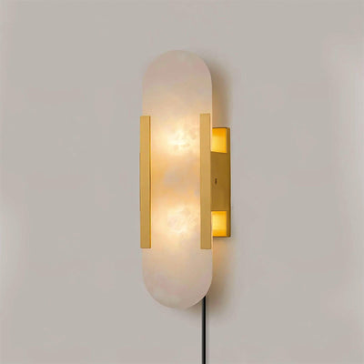Bano Oblong Alabaster Plug Wall Light