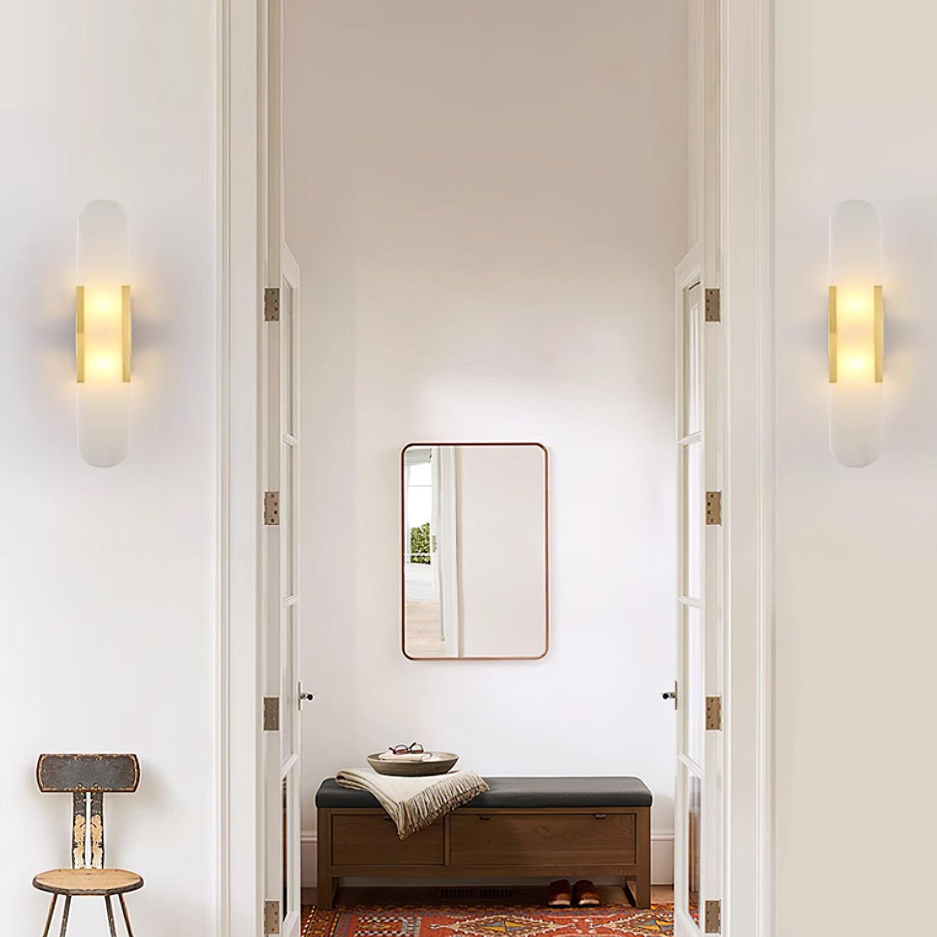 Bano Oblong Alabaster Plug Wall Light