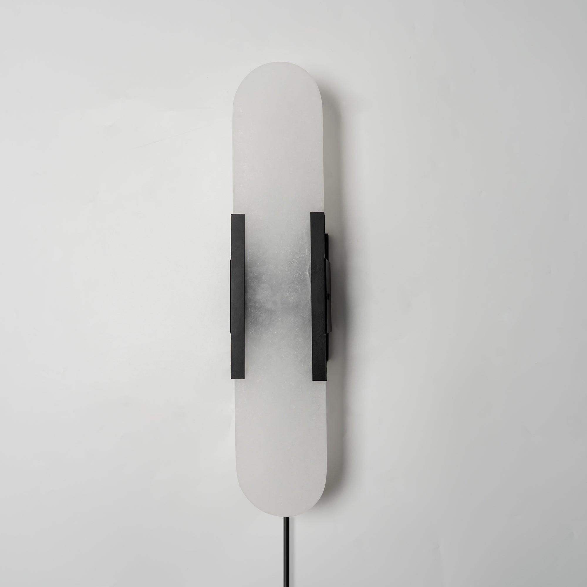 Bano Oblong Alabaster Plug Wall Light