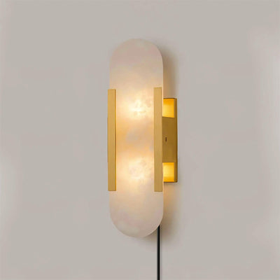 Bano Oblong Alabaster Plug Wall Light