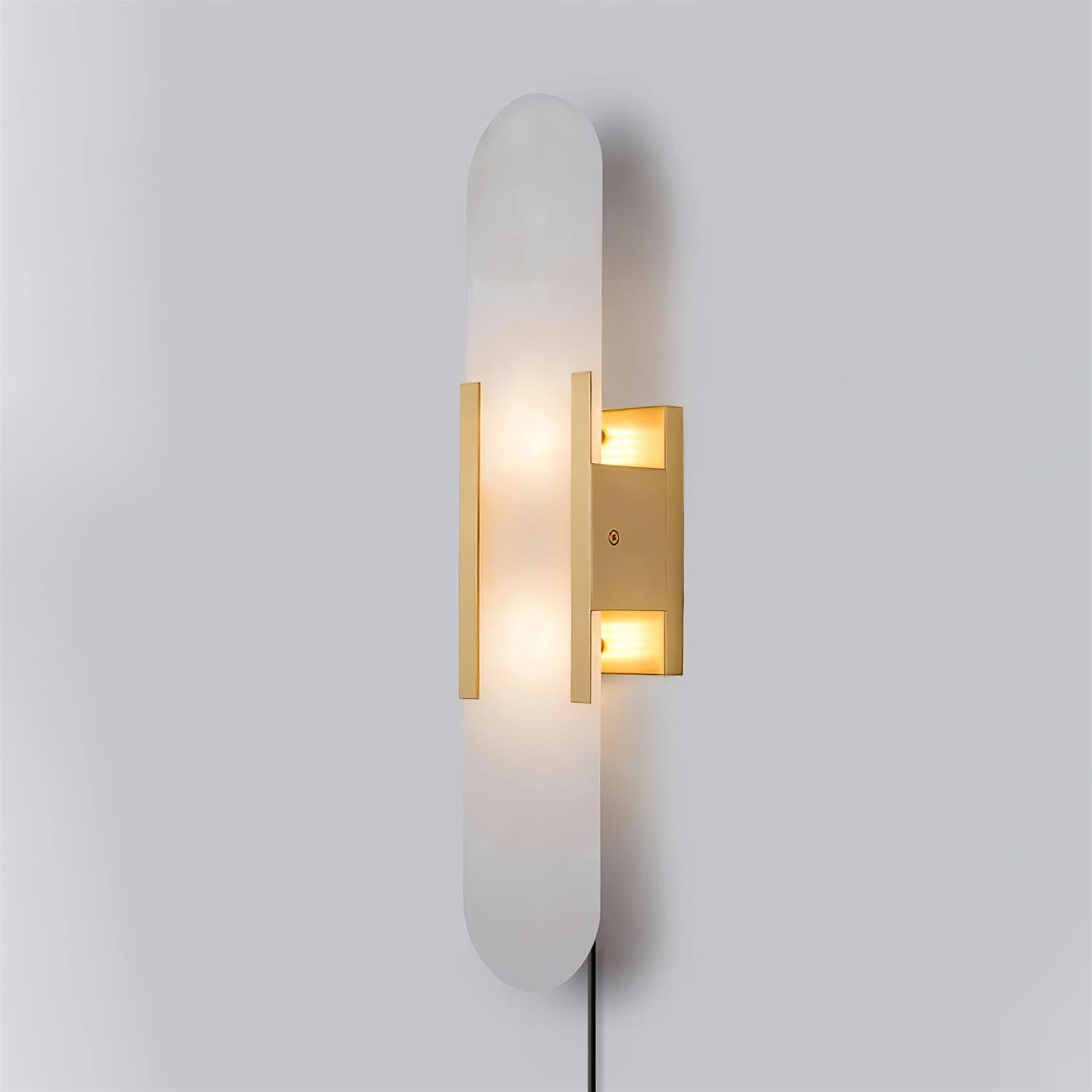 Bano Oblong Alabaster Plug Wall Light