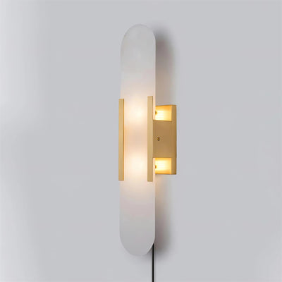 Bano Oblong Alabaster Plug Wall Light