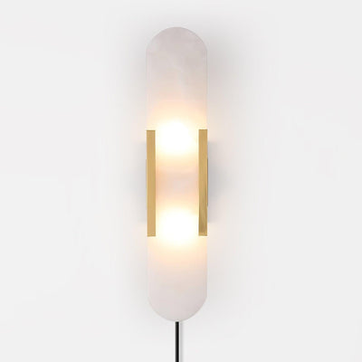 Bano Oblong Alabaster Plug Wall Light