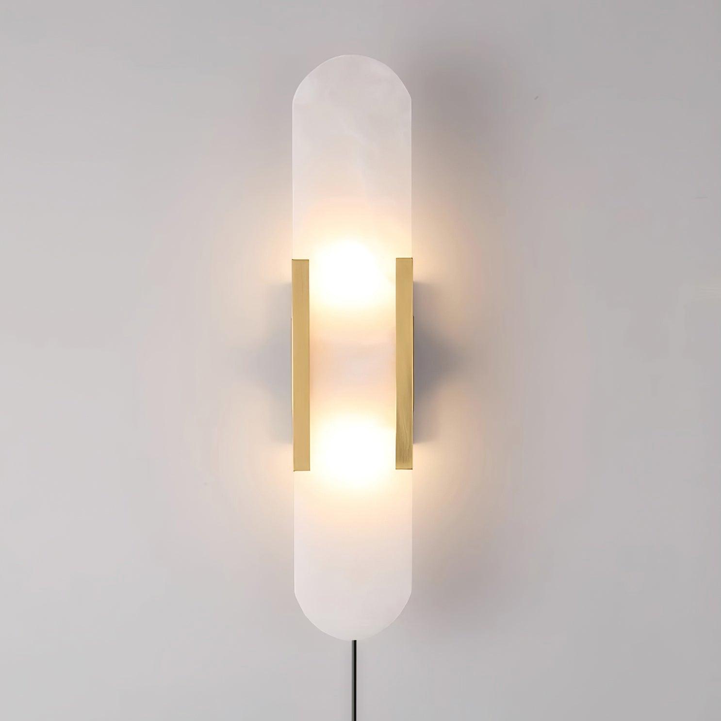 Bano Oblong Alabaster Plug Wall Light