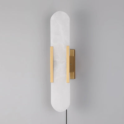 Bano Oblong Alabaster Plug Wall Light