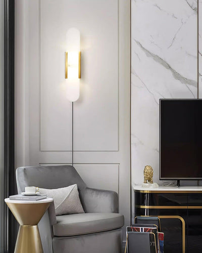 Bano Oblong Alabaster Plug Wall Light