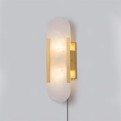Bano Oblong Alabaster Plug Wall Light