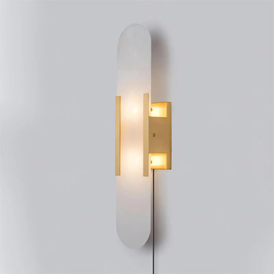 Bano Oblong Alabaster Plug Wall Light