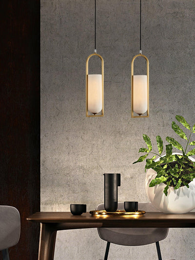 Svala Arch Alabaster Pendant Light