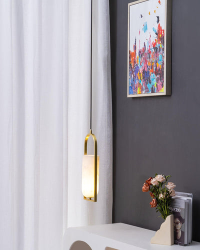 Svala Arch Alabaster Pendant Light