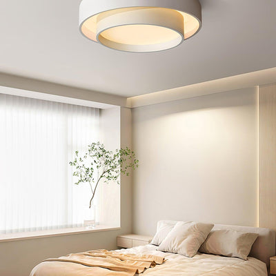 Lustra Ceiling Light Double Layers Modern Cylinder - Neutral Decor