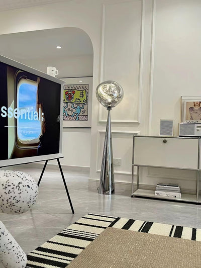 Ovexin Gray Contemporary Floor Lamp