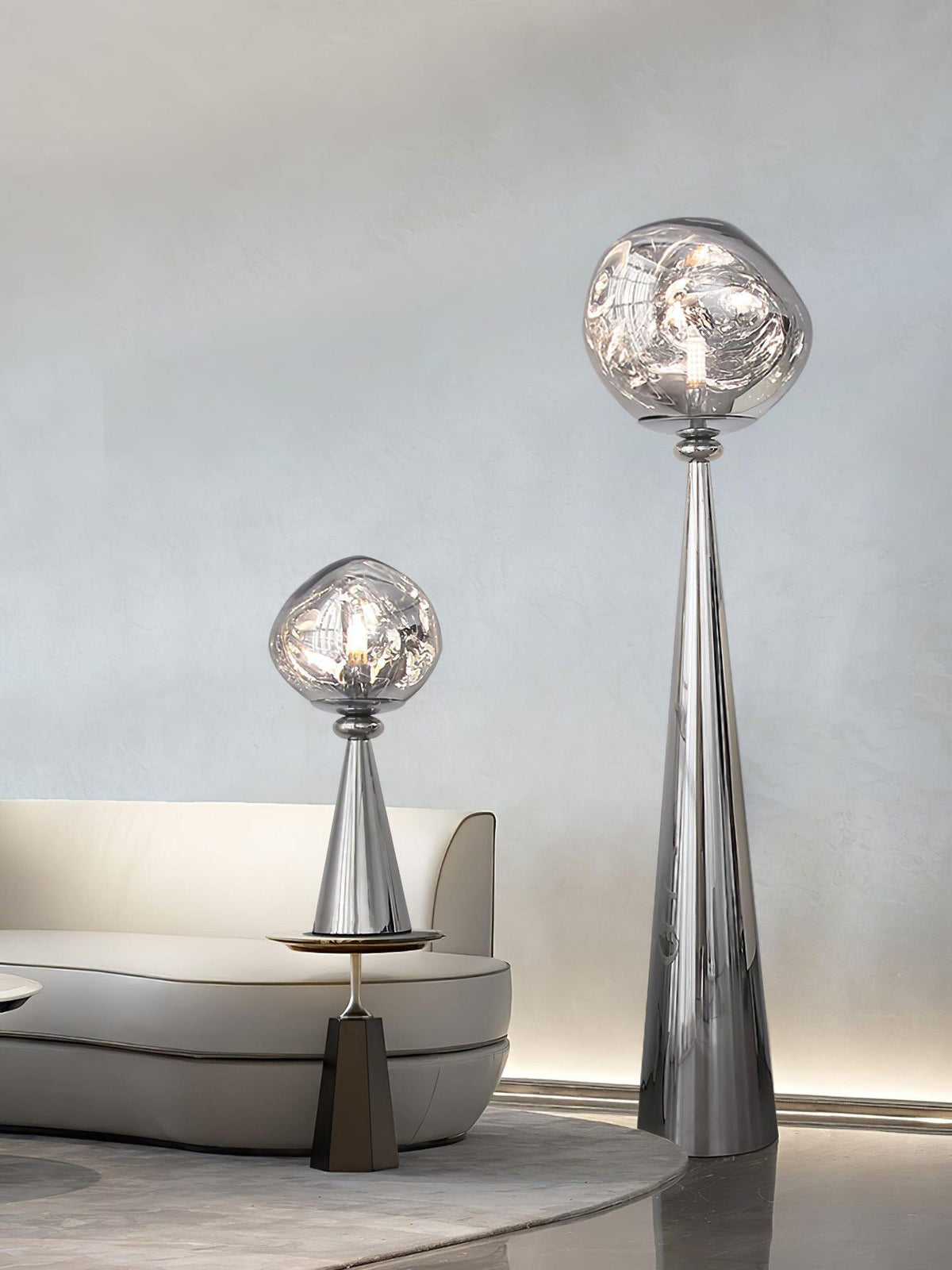 Ovexin Gray Contemporary Floor Lamp