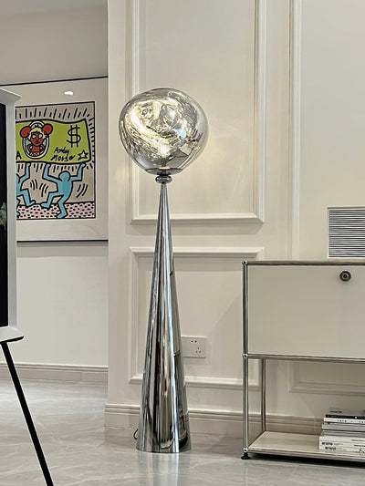 Ovexin Gray Contemporary Floor Lamp