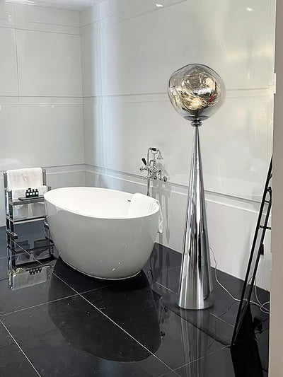 Ovexin Gray Contemporary Floor Lamp