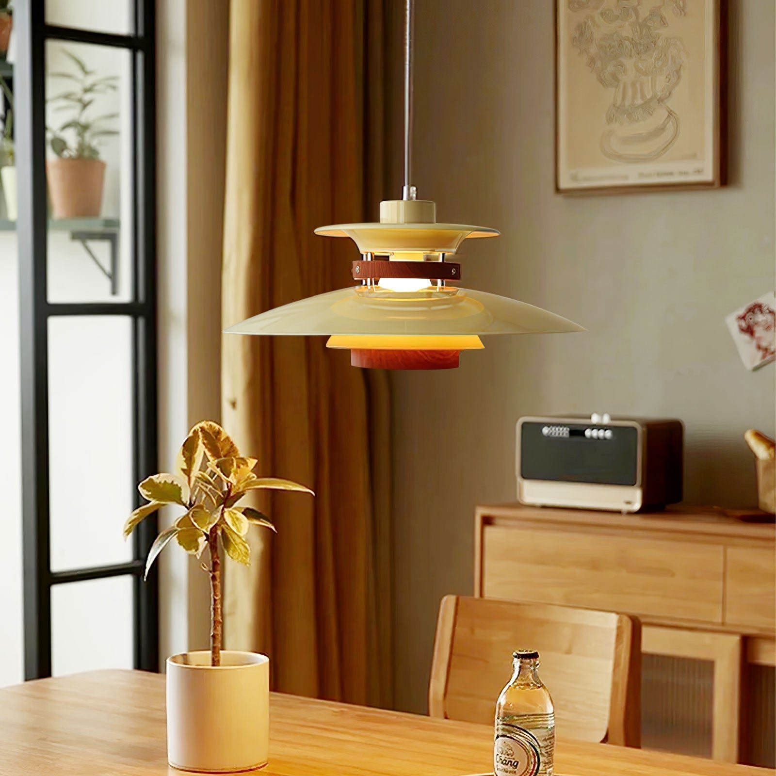 Sylelenne Wood Steel Pendant Lamp