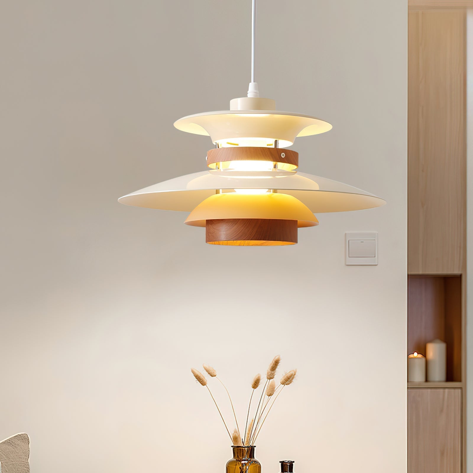 Sylelenne Wood Steel Pendant Lamp