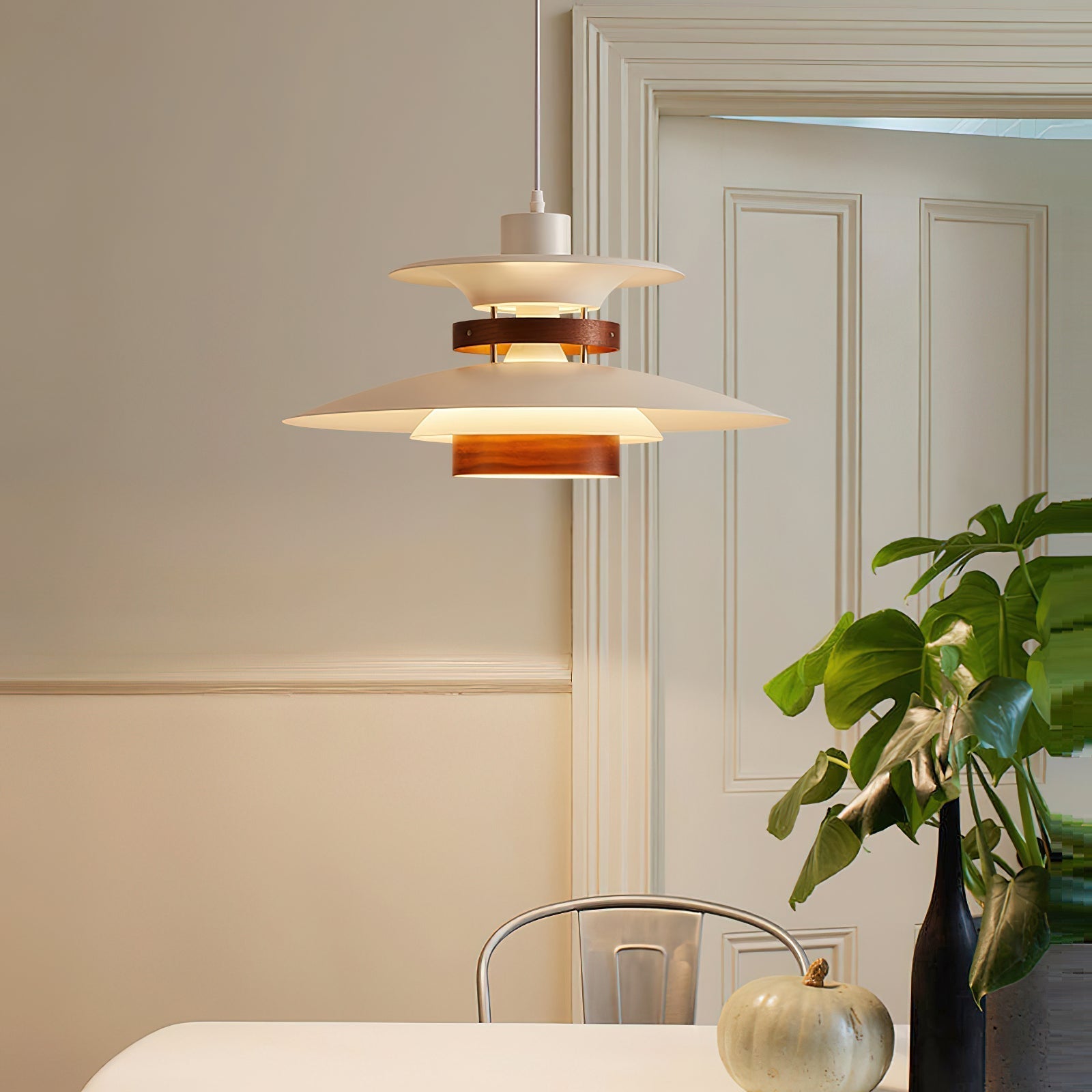 Sylelenne Wood Steel Pendant Lamp