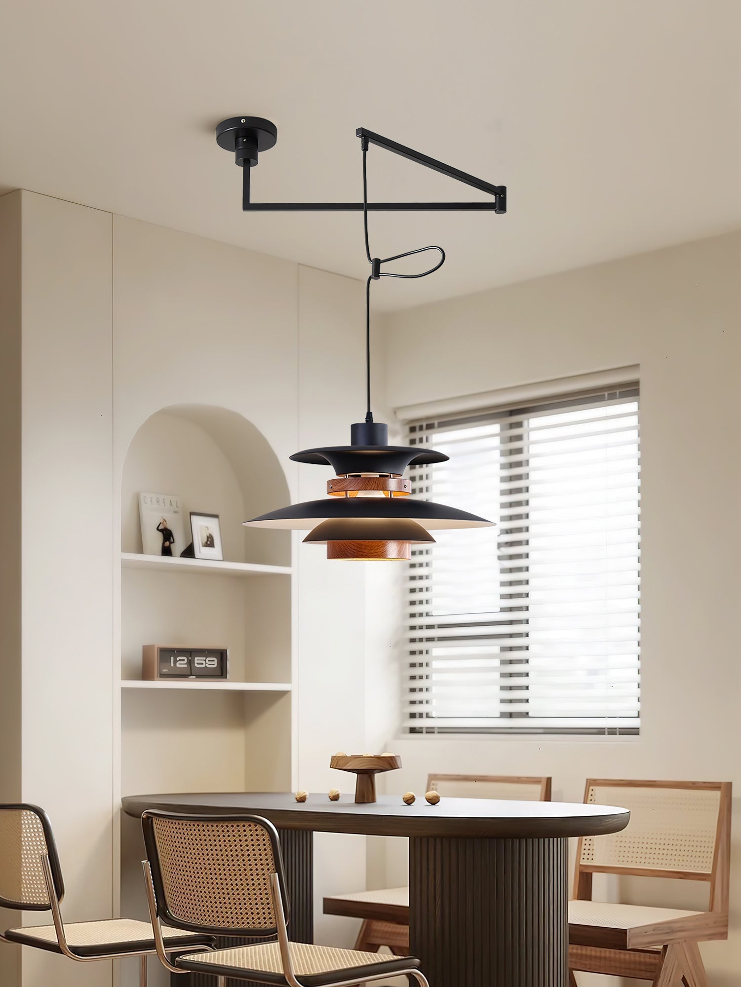 Sylania Steel & Wood Pendant Lamp