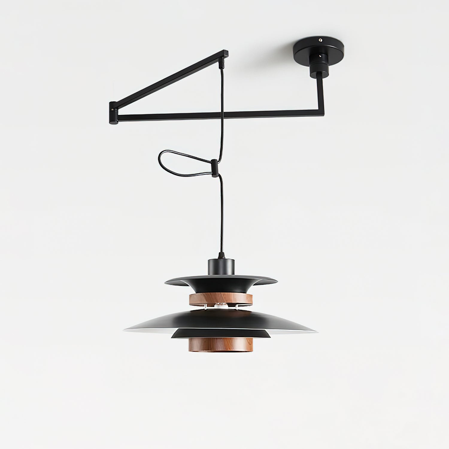 Sylania Steel & Wood Pendant Lamp