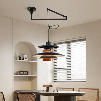 Sylania Steel & Wood Pendant Lamp