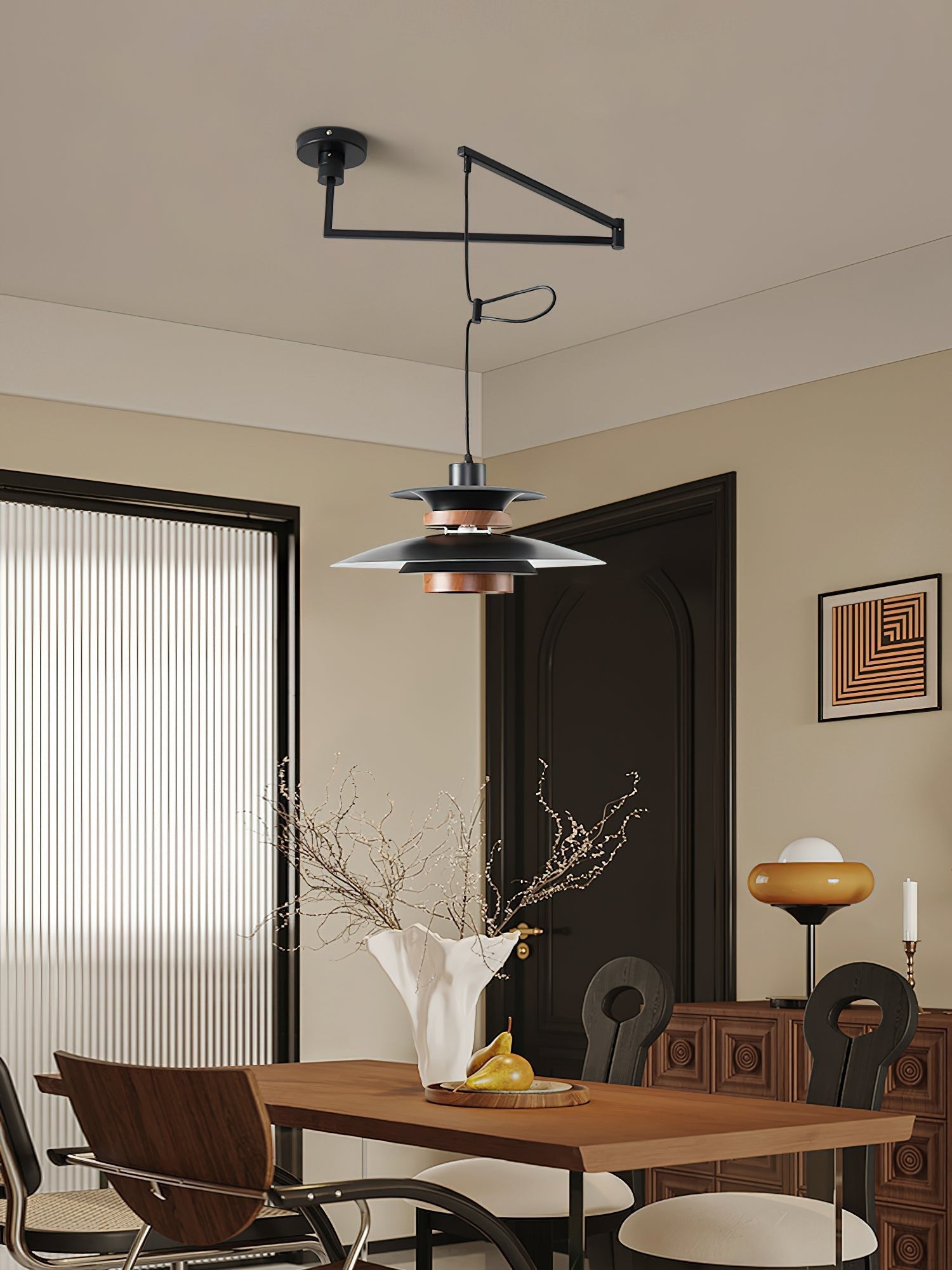Sylania Steel & Wood Pendant Lamp