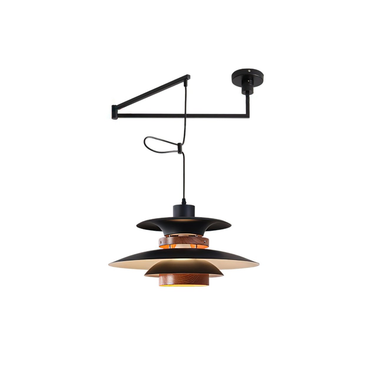 Sylania Steel & Wood Pendant Lamp