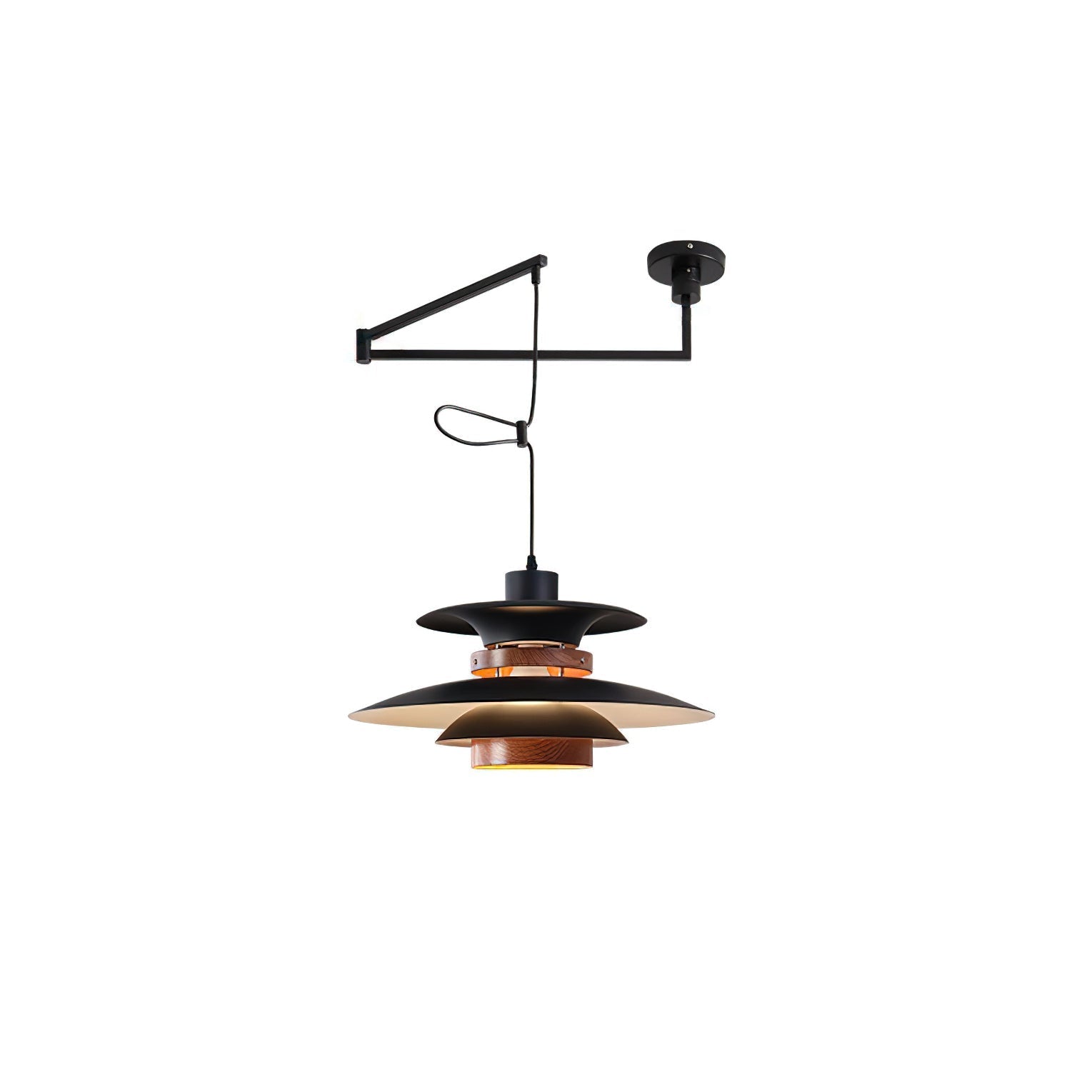 Sylania Steel & Wood Pendant Lamp