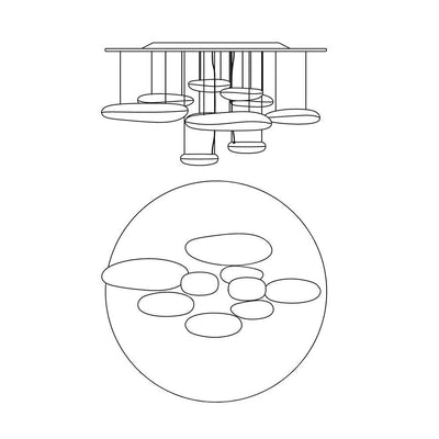 Feririan Ceiling Lamp Aluminum Pebble