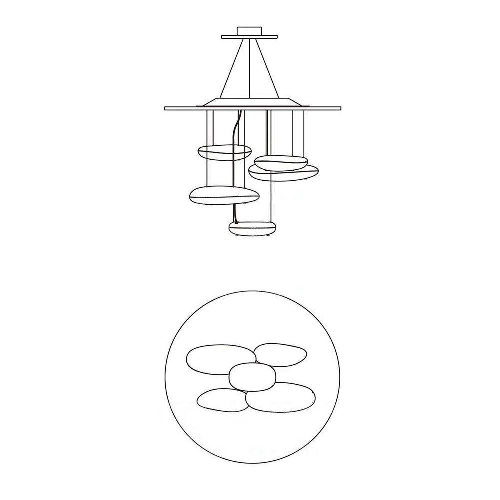 Feririan Ceiling Lamp Aluminum Pebble