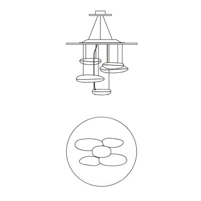 Feririan Ceiling Lamp Aluminum Pebble