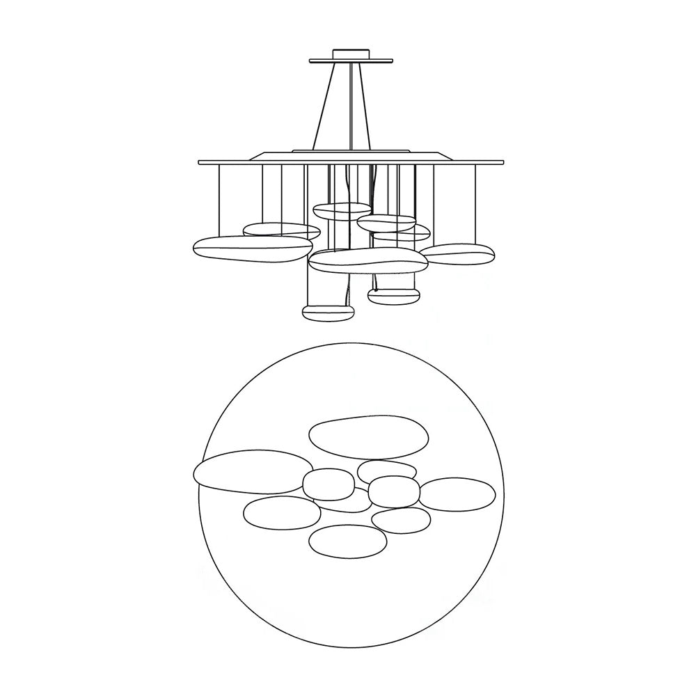 Feririan Ceiling Lamp Aluminum Pebble