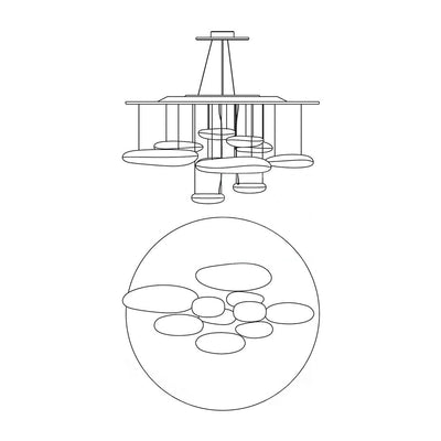 Feririan Ceiling Lamp Aluminum Pebble
