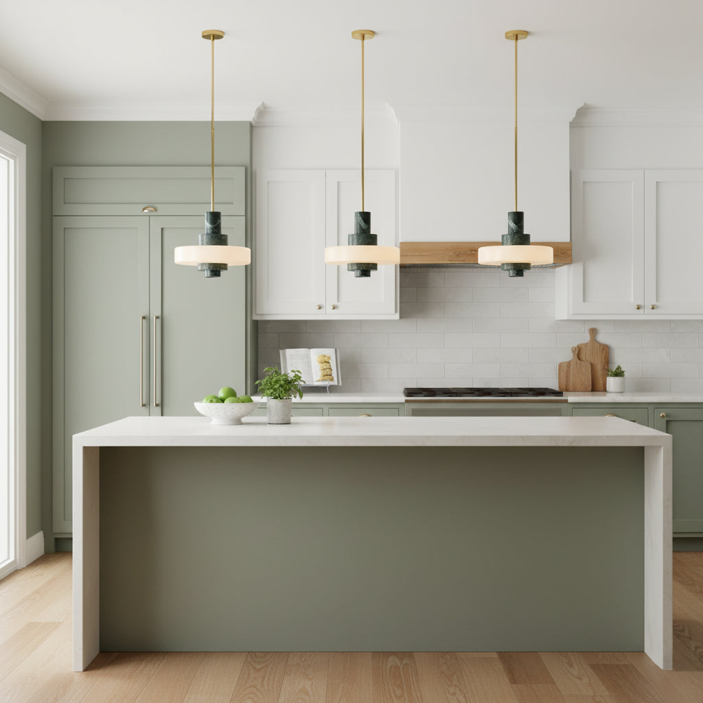 Mercury Green Marble Pendant Lamp