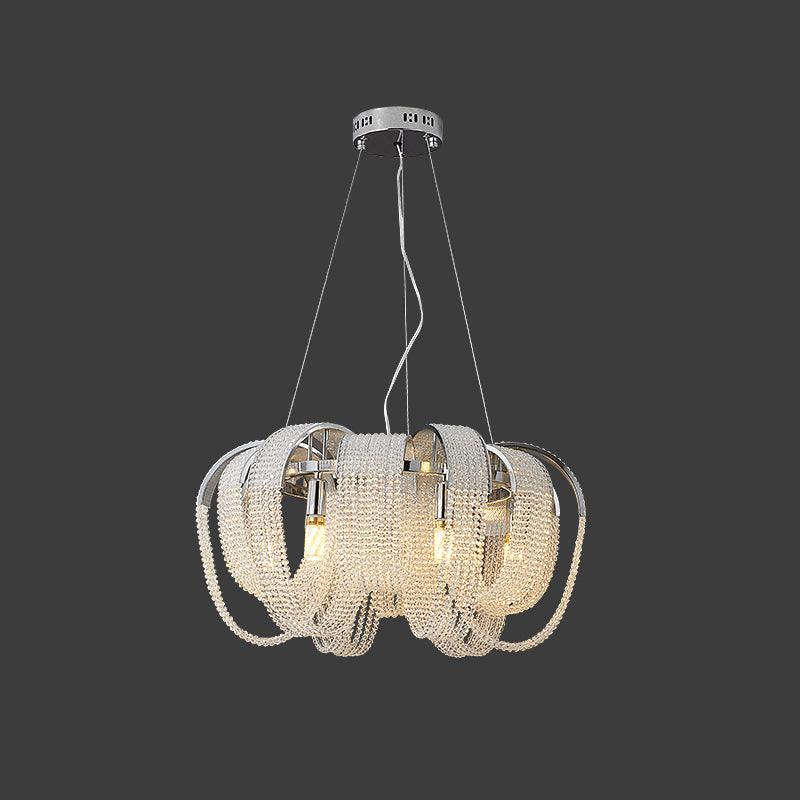 Siv Chandelier Mesh Crystal Gold Waterfall Sparkle