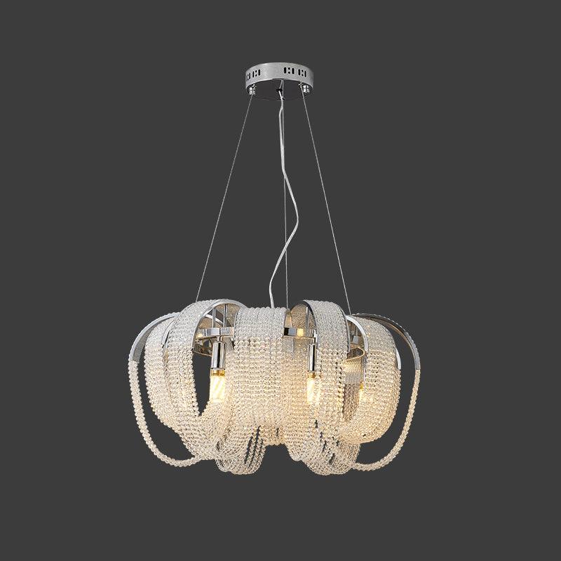 Siv Chandelier Mesh Crystal Gold Waterfall Sparkle