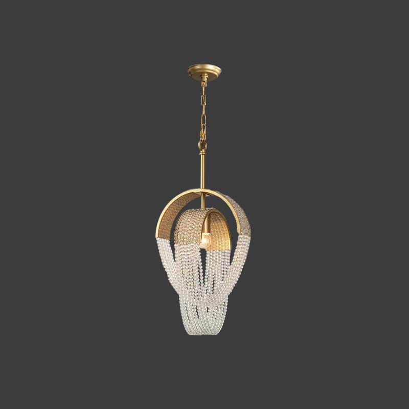 Siv Chandelier Mesh Crystal Gold Waterfall Sparkle