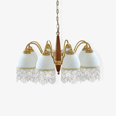 Yave Chandelier Tassel Glass Vintage