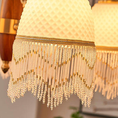 Yave Chandelier Tassel Glass Vintage