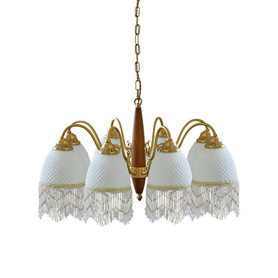 Yave Chandelier Tassel Glass Vintage