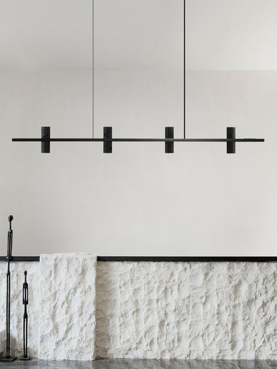 Nernis Pendant Lamp Parallel  Black Travertine  Minimalist Linear