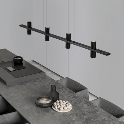 Nernis Pendant Lamp Parallel  Black Travertine  Minimalist Linear