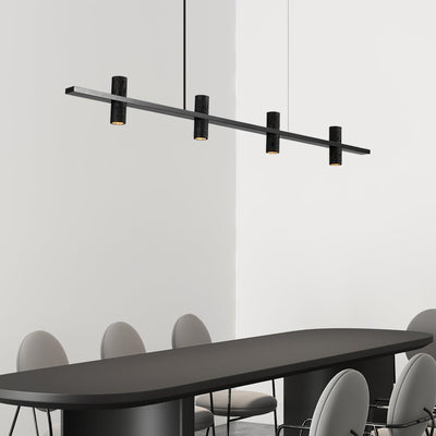 Nernis Pendant Lamp Parallel  Black Travertine  Minimalist Linear