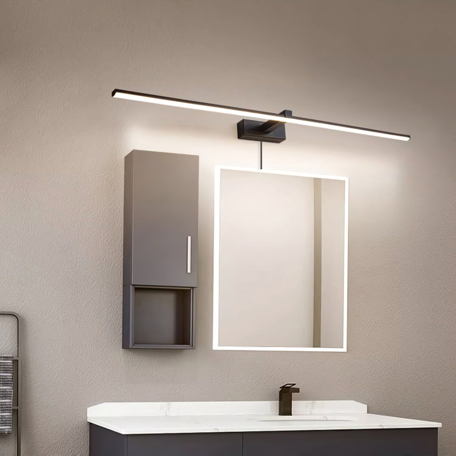 Rivoaria Linear Mirror Plug-in Wall Light