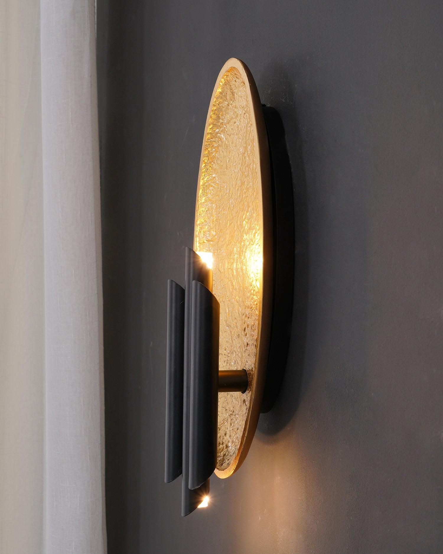 Aurerielle Wall Sconce Gold Black Minimalist