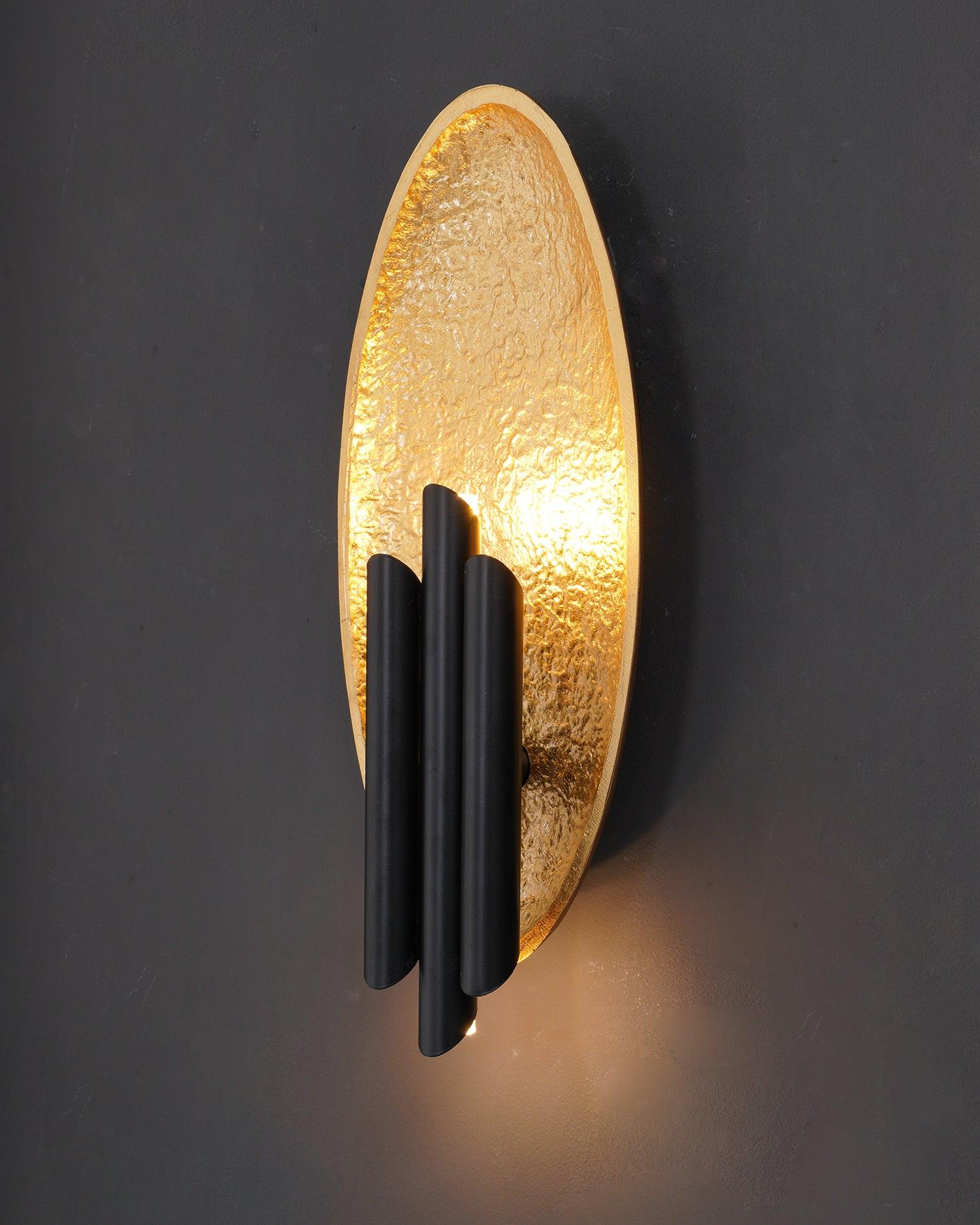 Aurerielle Wall Sconce Gold Black Minimalist