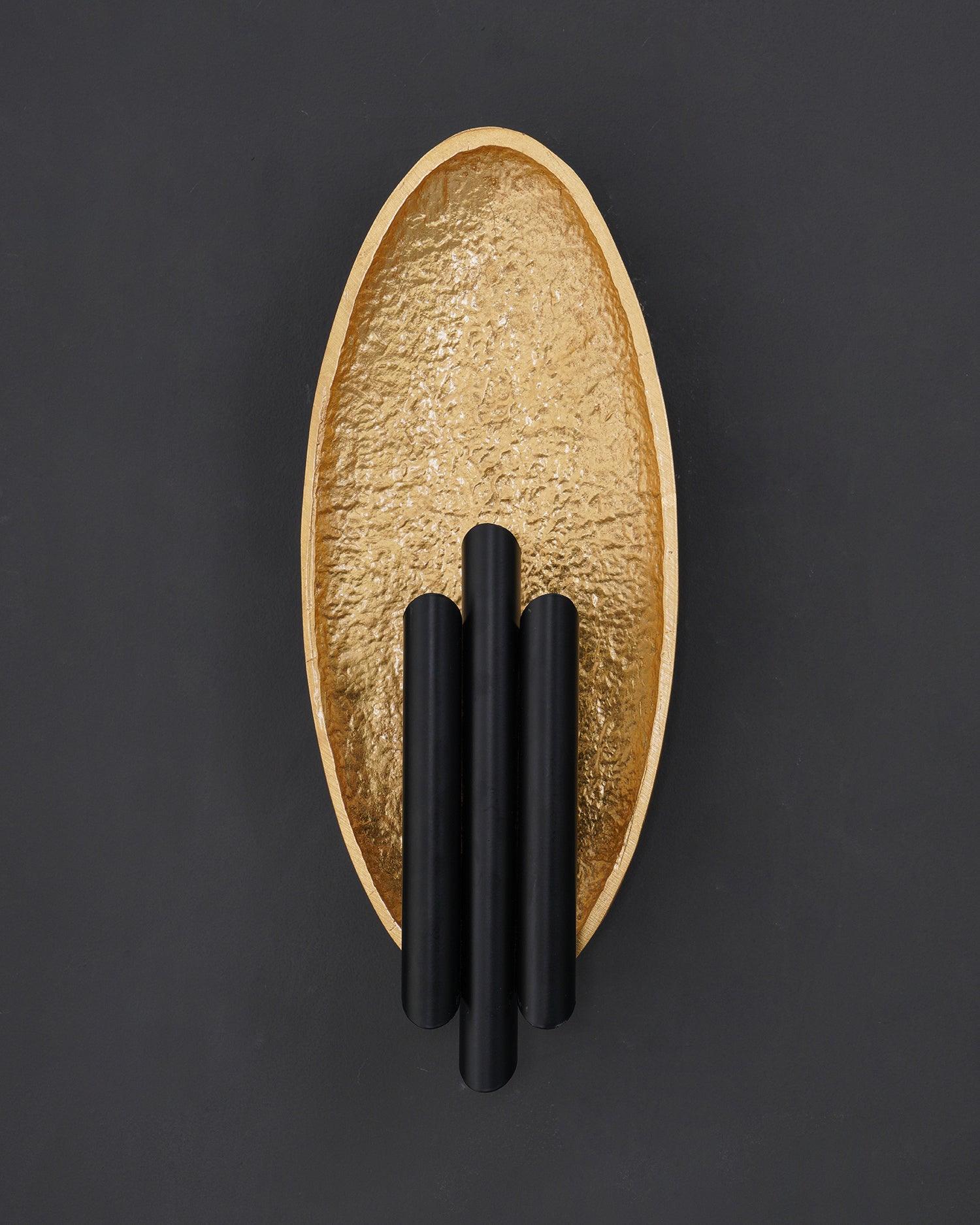 Aurerielle Wall Sconce Gold Black Minimalist