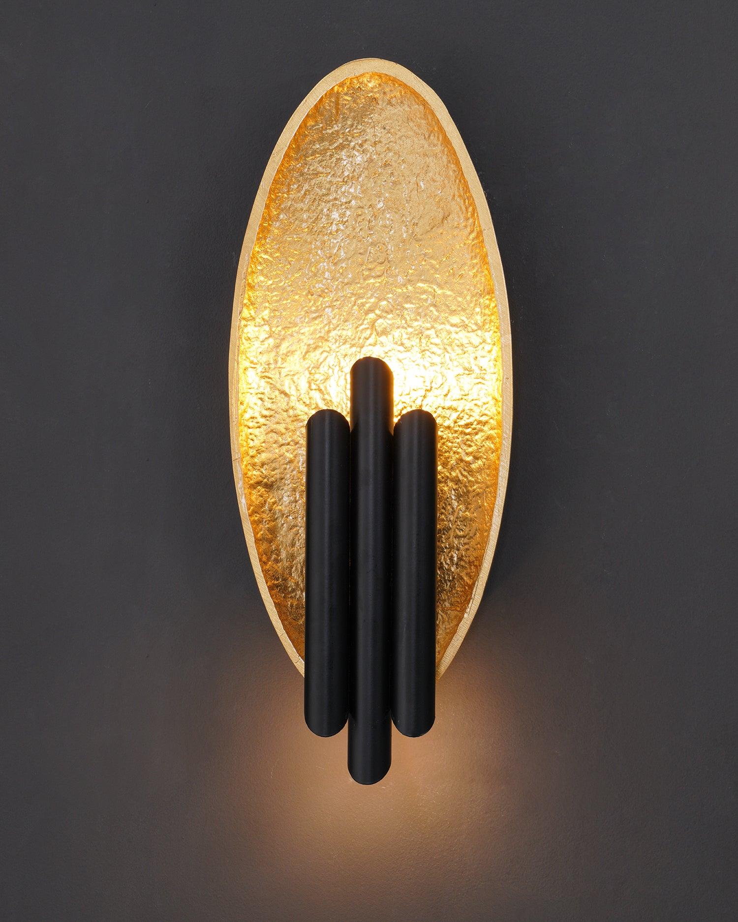 Aurerielle Wall Sconce Gold Black Minimalist