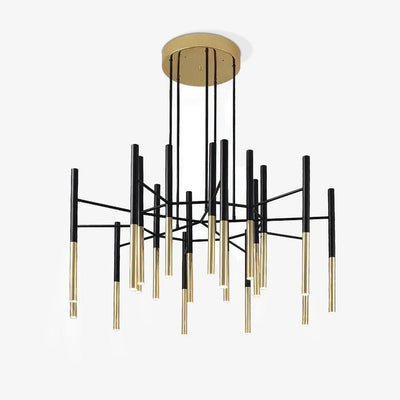 Arixon Chandelier Modern Rods Black Gold