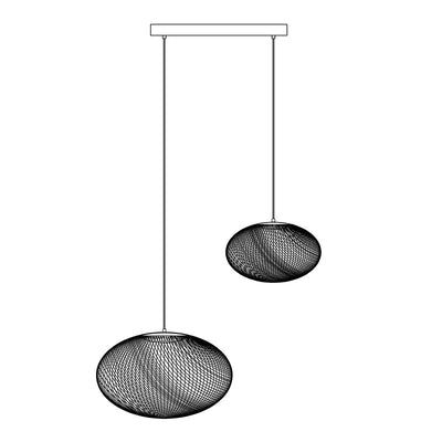 Orelenira Pendant Lamp Metallic Mesh Black